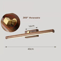 Applique murale scandinave en noyer noir avec éclairage LED pour miroir | Marco Lucetti Couleur noyer