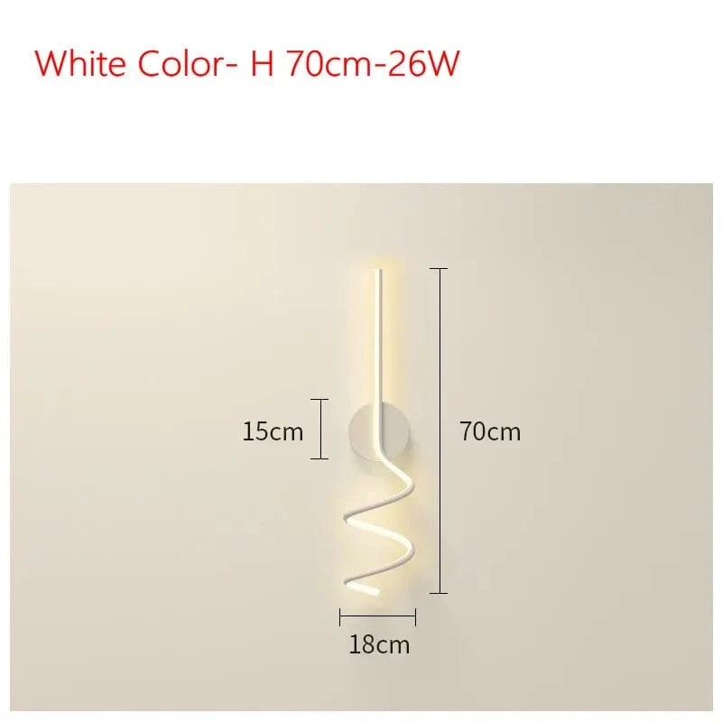 Applique murale scandinave Épure | Marco Lucetti H 70cm Blanc / Lumière chaude