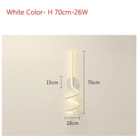 Applique murale scandinave Épure | Marco Lucetti H 70cm Blanc / Lumière chaude