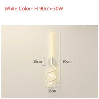 Applique murale scandinave Épure | Marco Lucetti H 90cm Blanc / Lumière chaude