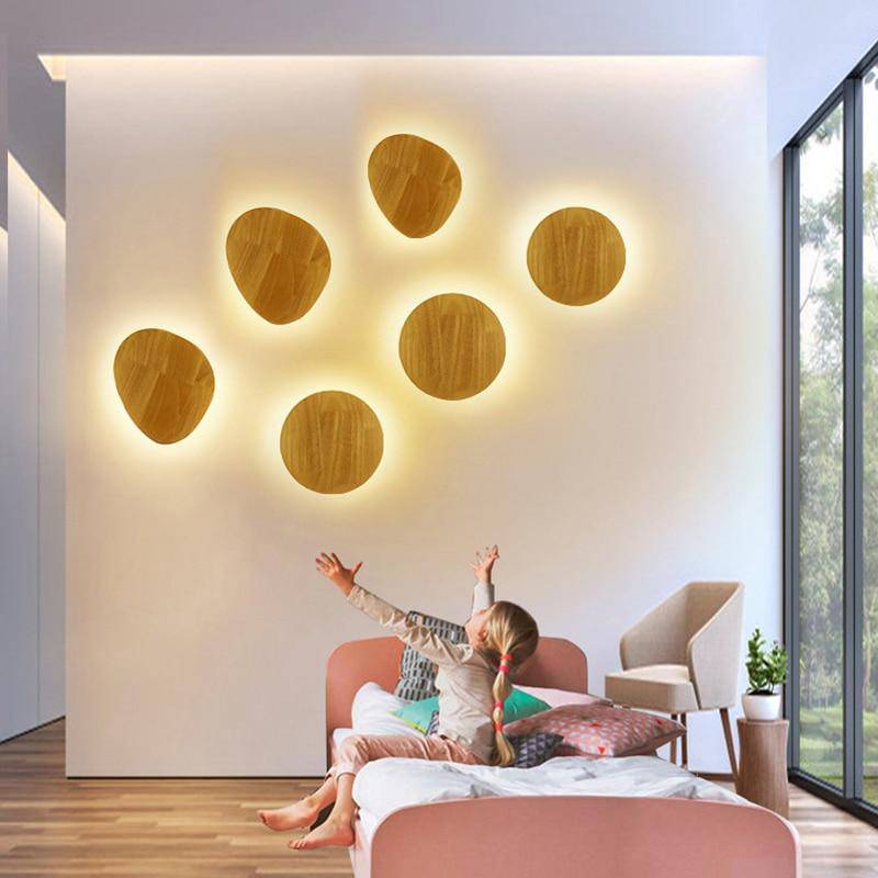 Applique murale scandinave LED ovale en bois | Marco Lucetti