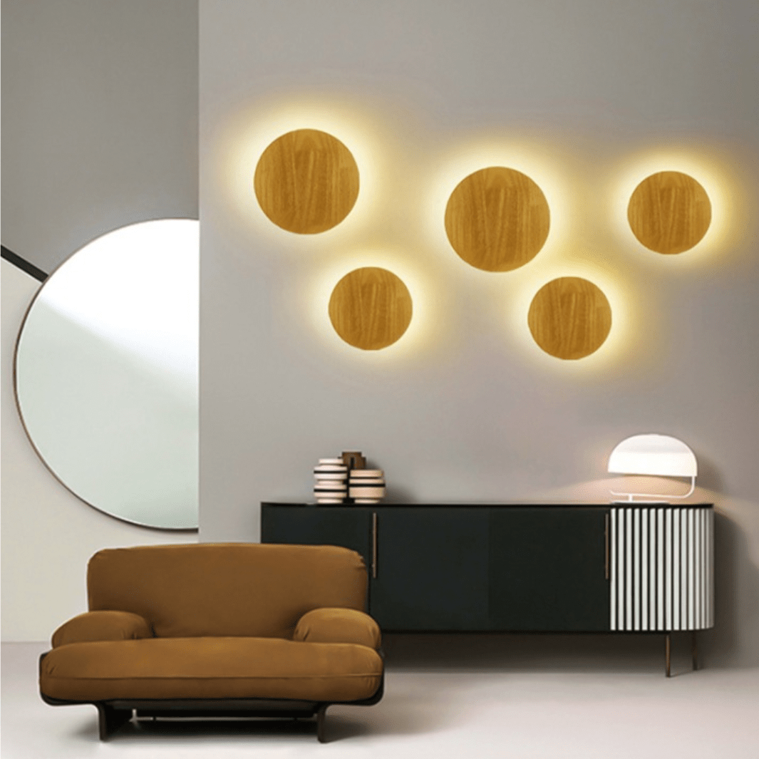 Applique murale scandinave LED ovale en bois | Marco Lucetti