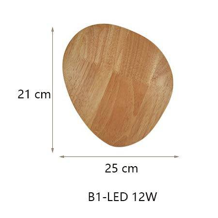 Applique murale scandinave LED ovale en bois | Marco Lucetti C
