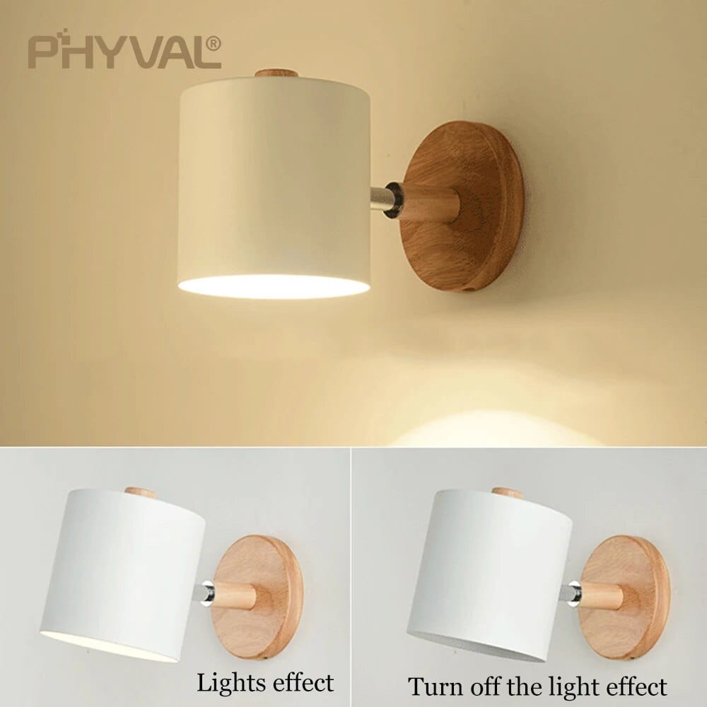 Applique murale scandinave "Macaron" en métal et bois | Marco Lucetti