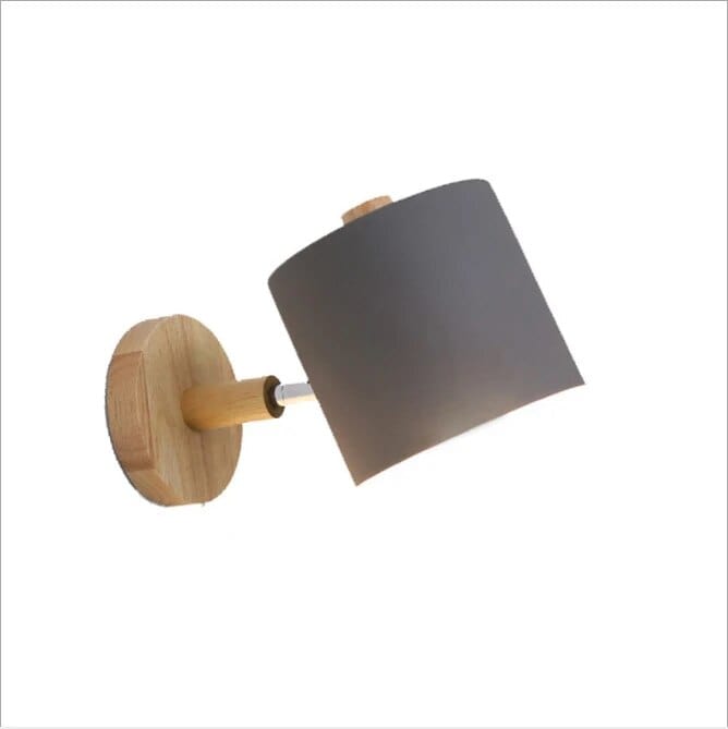 Applique murale scandinave "Macaron" en métal et bois | Marco Lucetti Gris