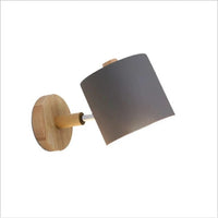 Applique murale scandinave "Macaron" en métal et bois | Marco Lucetti Gris