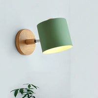 Applique murale scandinave "Macaron" en métal et bois | Marco Lucetti Vert