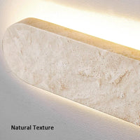 Applique Murale Scandinave pour Cour Extérieure - Pierre Naturelle Beige 40CM LED Étanche | Marco Lucetti