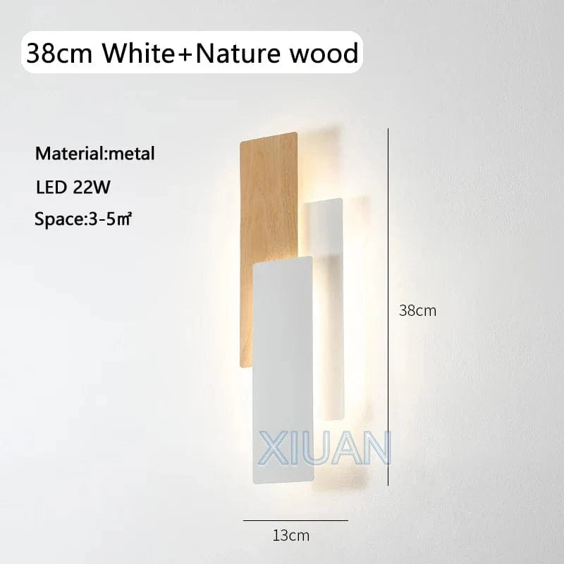 Applique murale Smart en bois de noyer | Marco Lucetti 38 cm Blanc / 3 températures de couleur