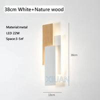 Applique murale Smart en bois de noyer | Marco Lucetti 38 cm Blanc / 3 températures de couleur