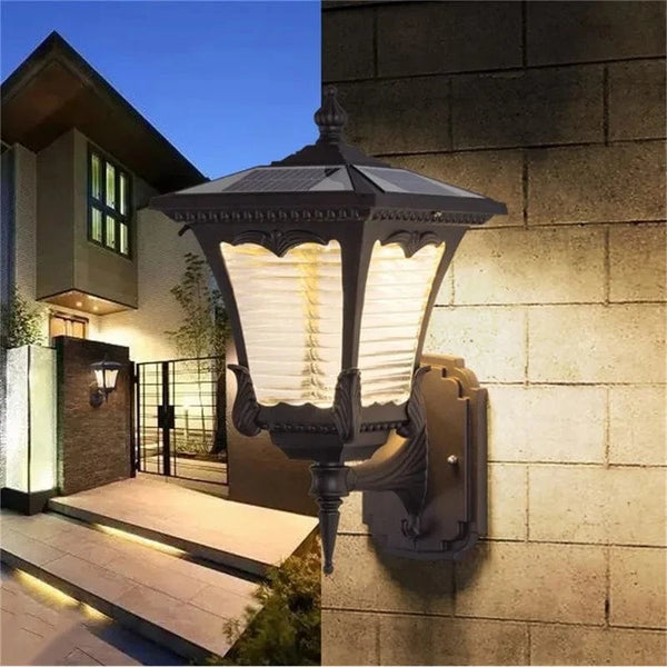 Applique murale solaire extérieur luminaire moderne LED étanche pour Patio, cour, porche, balcon, cour, Villa, allée | Marco Lucetti