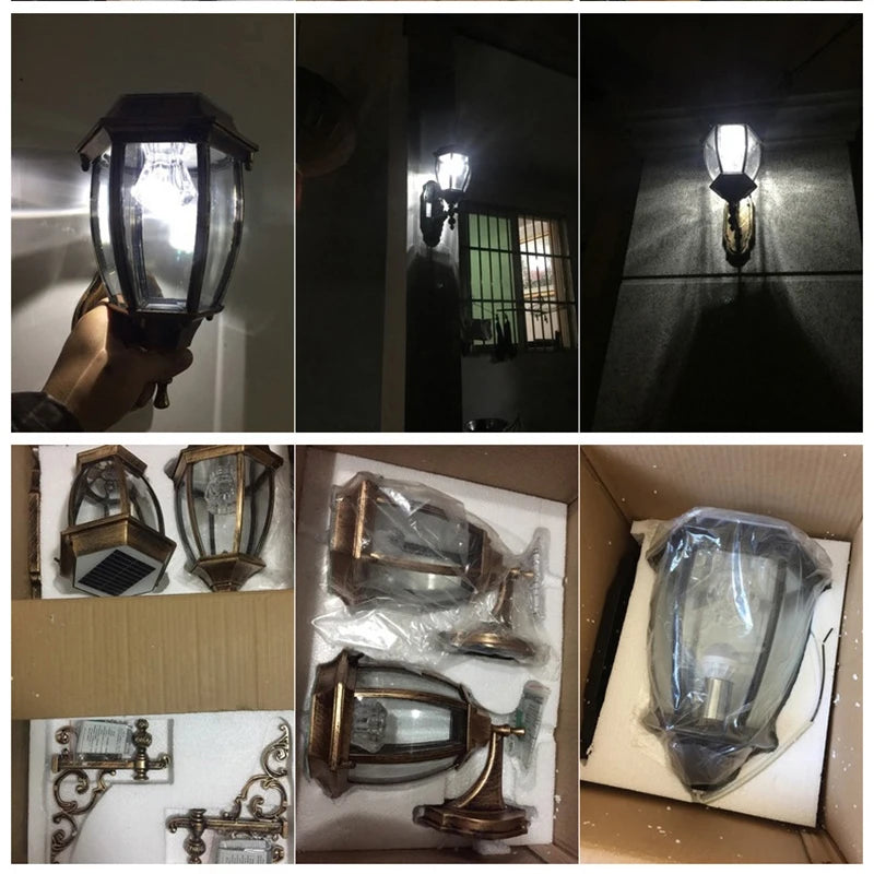 Applique murale solaire LED pour extérieur - Cour lumière villa solaire
