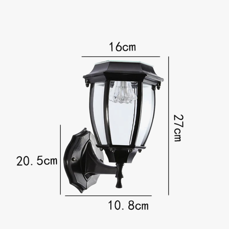 Applique murale solaire LED pour extérieur - Cour lumière villa solaire