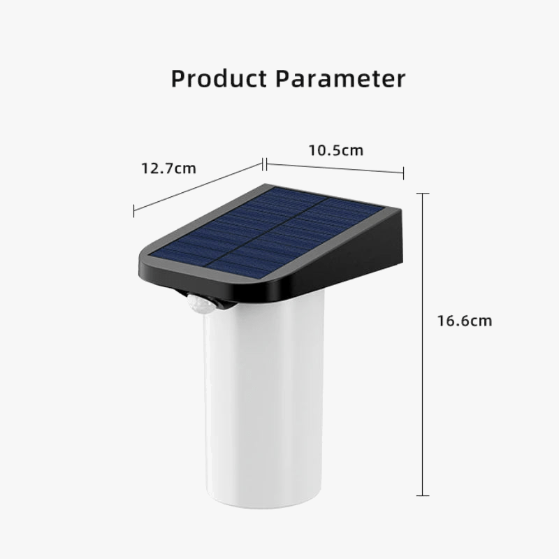 Applique murale solaire LED étanche pour décoration extérieure de jardin | Marco Lucetti Blanc froid (5 500-7 000 K).