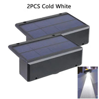 Applique murale solaire LED étanche pour extérieur : idéale pour jardin, balcon et patio | Marco Lucetti 2 pièces blanc froid