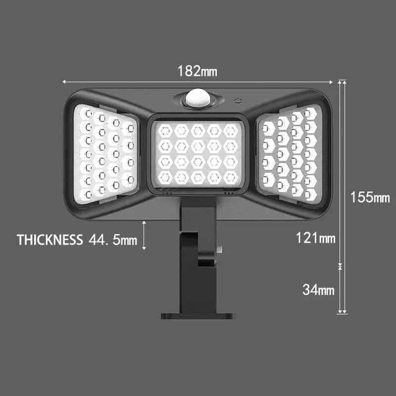 Applique murale solaire Led extérieure pour jardin, cour et couloir - IP65 étanche | Marco Lucetti