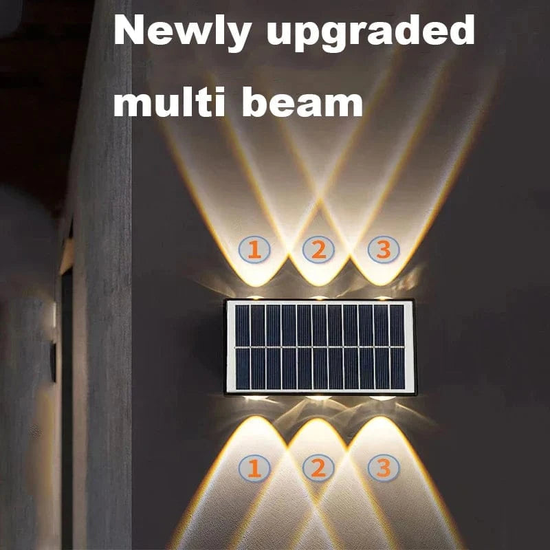 Applique murale solaire LED moderne et étanche pour extérieur – Idéale pour jardin, cour et rue | Marco Lucetti