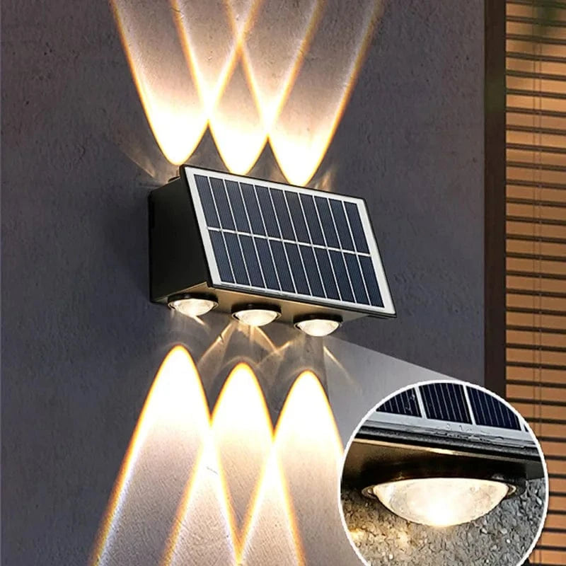 Applique murale solaire LED moderne et étanche pour extérieur – Idéale pour jardin, cour et rue | Marco Lucetti