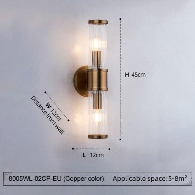 Applique murale Sorya en verre et métal : design moderne | Marco Lucetti