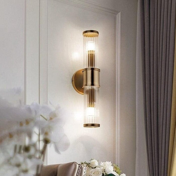 Applique murale Sorya en verre et métal : design moderne | Marco Lucetti