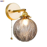 Applique murale sphère en verre fumé gris | Marco Lucetti Interrupteur à chaîne 1