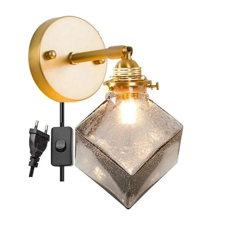 Applique murale sphère en verre fumé gris | Marco Lucetti Prise UE 2