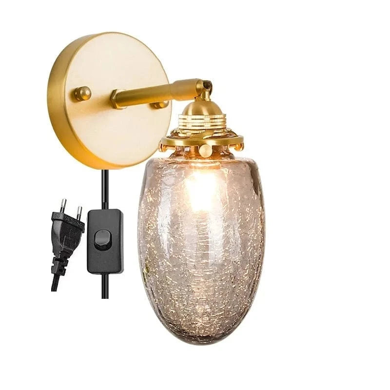 Applique murale sphère en verre fumé gris | Marco Lucetti Prise UE 3