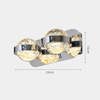 Applique murale sphérique moderne "Bubble" | Marco Lucetti Argenté - L33 x H15 cm / Chaude