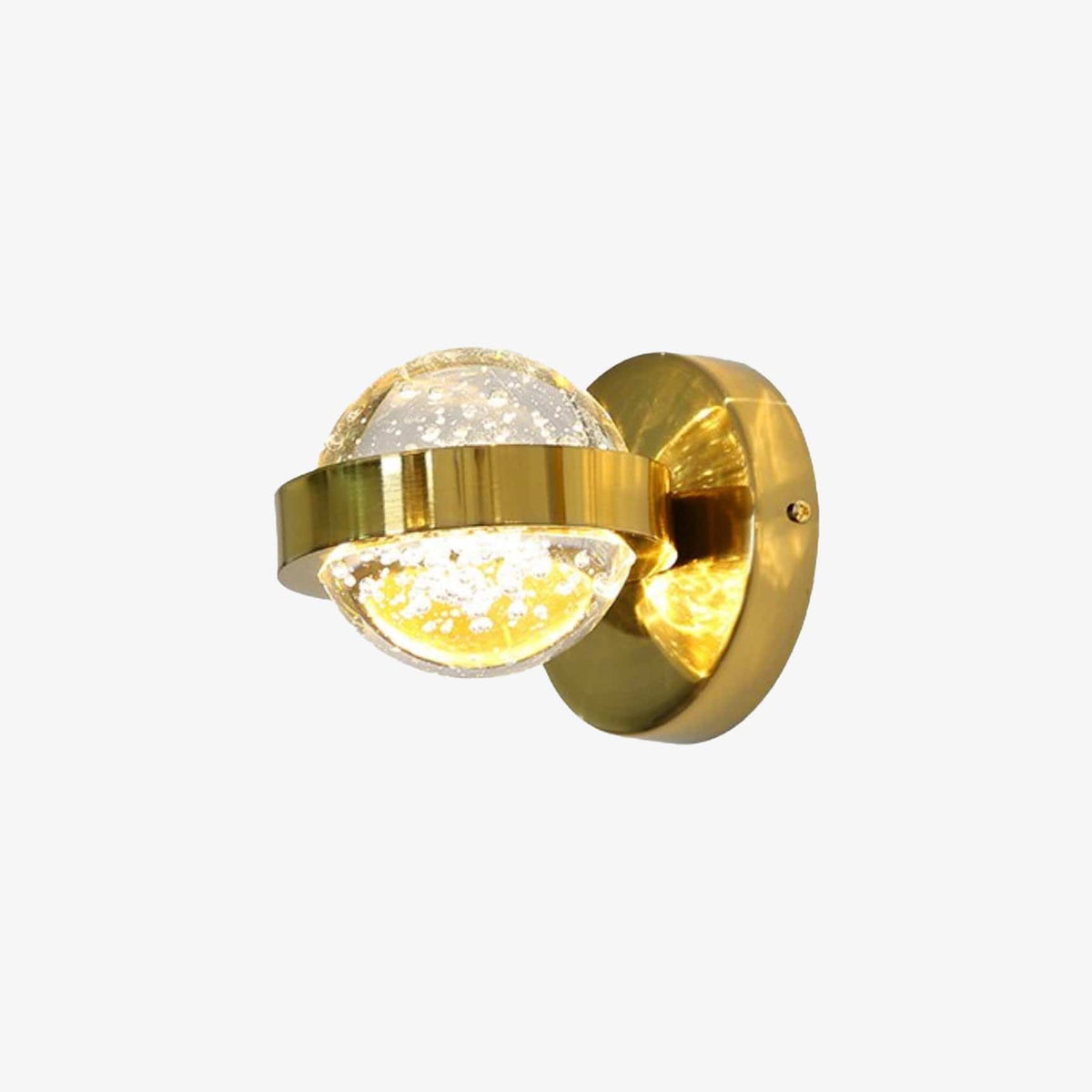 Applique murale sphérique moderne "Bubble" | Marco Lucetti Doré - D12 x H15 cm / Chaude