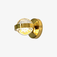 Applique murale sphérique moderne "Bubble" | Marco Lucetti Doré - D12 x H15 cm / Chaude