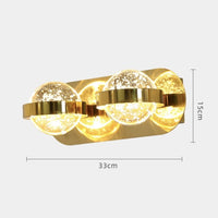 Applique murale sphérique moderne "Bubble" | Marco Lucetti Doré - L33 x H15 cm / Chaude