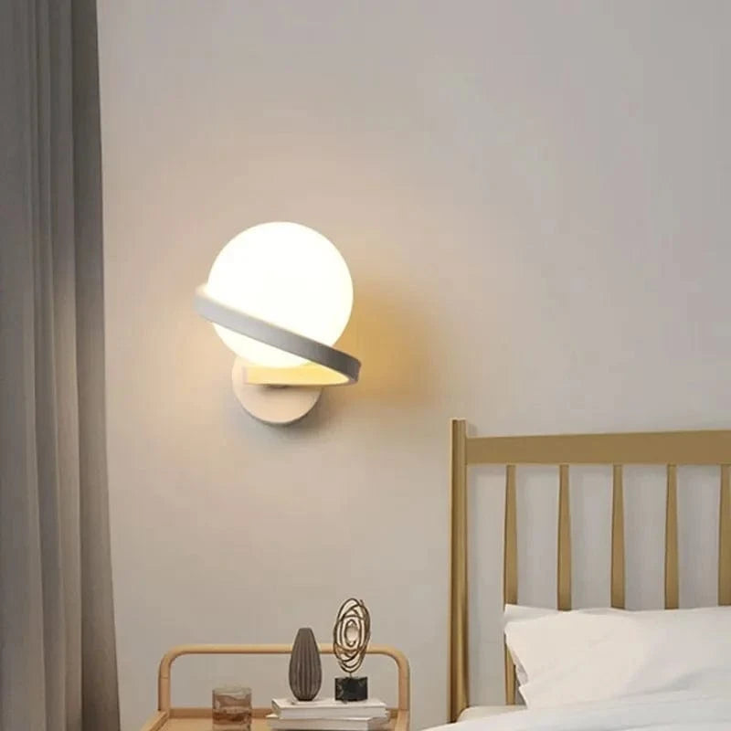 Applique murale spirale moderne en verre et fer | Marco Lucetti