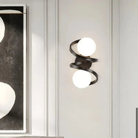 Applique murale spirale moderne en verre et fer | Marco Lucetti