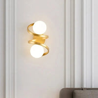 Applique murale spirale moderne en verre et fer | Marco Lucetti