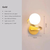 Applique murale spirale moderne en verre et fer | Marco Lucetti LWL120 Or 15cm / Sans ampoule