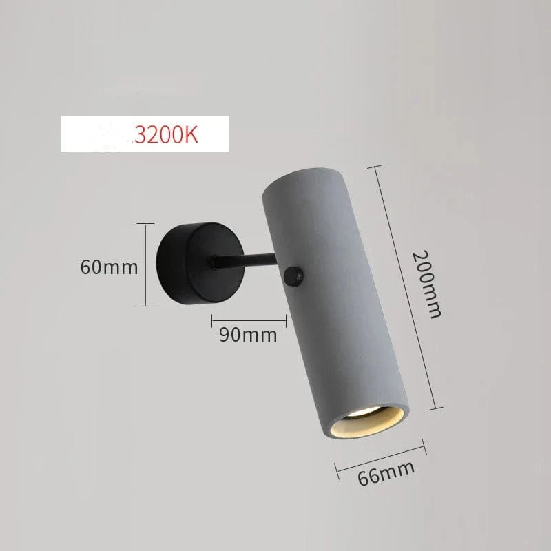 Applique murale Spot LED Gris Ciment - Style Industriel | Marco Lucetti