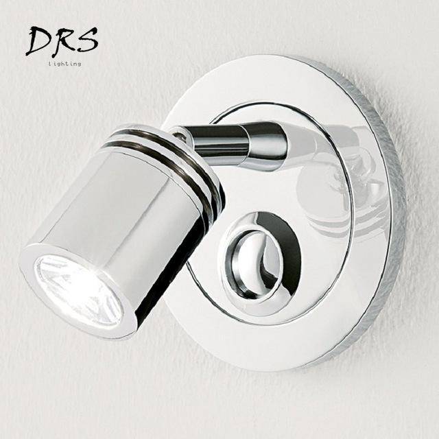 Applique murale Spot LED pour ambiance hôtelière. | Marco Lucetti Gris chromé