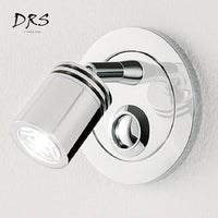 Applique murale Spot LED pour ambiance hôtelière. | Marco Lucetti Gris chromé