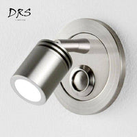 Applique murale Spot LED pour ambiance hôtelière. | Marco Lucetti Gris foncé chromé