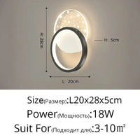 Applique murale Star Luxe Minimaliste Moderne | Marco Lucetti C Noir L20x28cm 18W / Blanc froid (5 500-7 000 K).