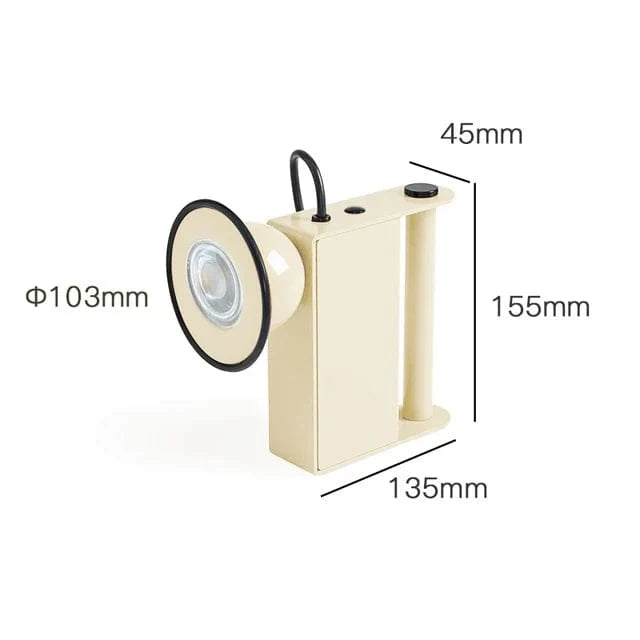 Applique murale Stilnovo Minibox : lumière magnétique pour un design moderne et rétro | Marco Lucetti Lampe de table beige