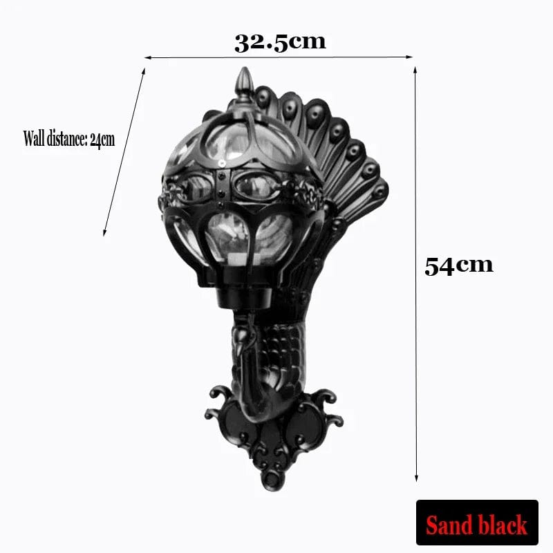 Applique murale Style européen rétro avec motif de paon LED pour intérieur/extérieur, idéal pour hôtel, Art balcon, Villa. | Marco Lucetti