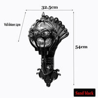 Applique murale Style européen rétro avec motif de paon LED pour intérieur/extérieur, idéal pour hôtel, Art balcon, Villa. | Marco Lucetti