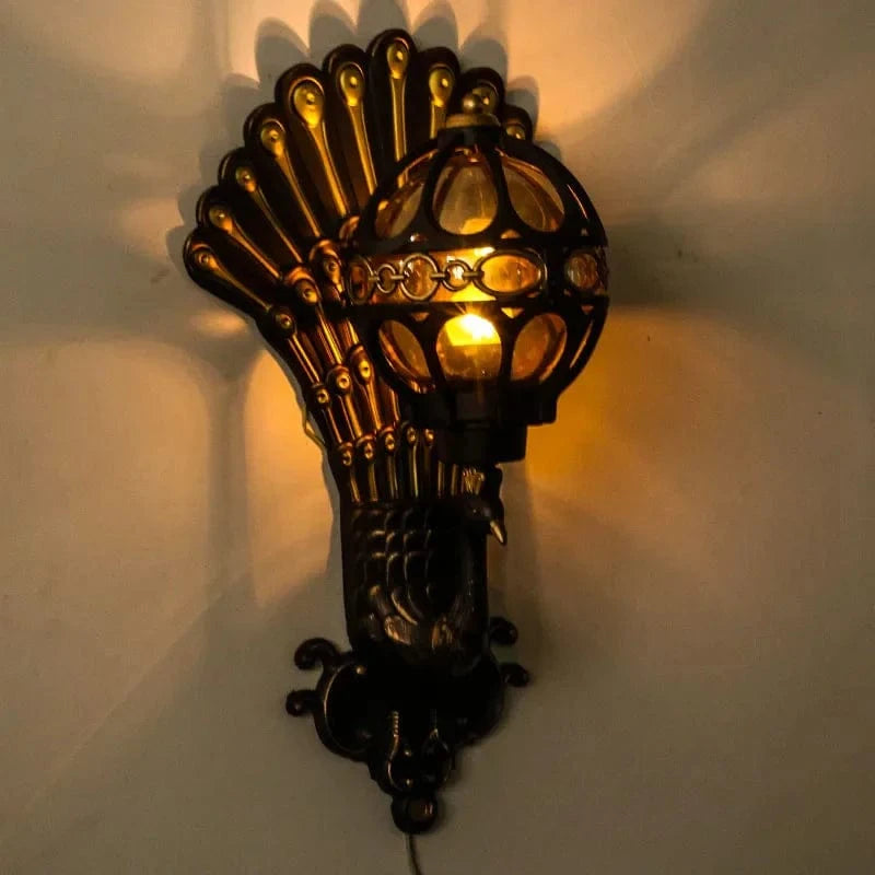 Applique murale Style européen rétro avec motif de paon LED pour intérieur/extérieur, idéal pour hôtel, Art balcon, Villa. | Marco Lucetti