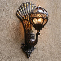 Applique murale Style européen rétro avec motif de paon LED pour intérieur/extérieur, idéal pour hôtel, Art balcon, Villa. | Marco Lucetti