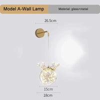 Applique murale suspendue Couronne de cristal | Marco Lucetti Applique modèle A / Lumière chaude