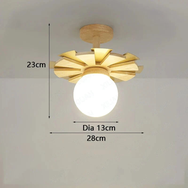 Applique murale suspendue nordique en bois avec bras oscillant LED | Marco Lucetti Plafonnier / Lumière blanche