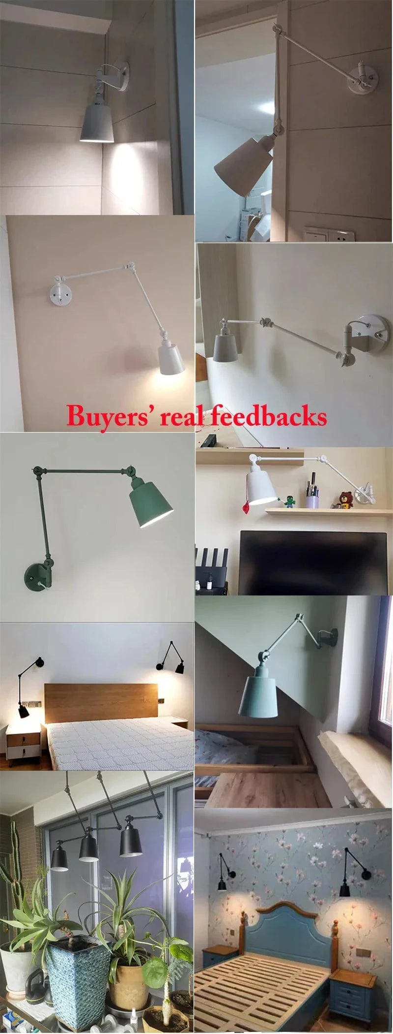 Applique murale télescopique nordique plafonnier pliant - Bras Long Réglable - Pour Salon, Salle à Manger, Chambre, Étude - Éclairage Intérieur Rotatif | Marco Lucetti