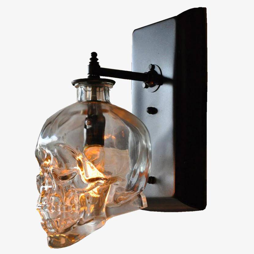 Applique murale tête de mort en verre - Midnight Glow