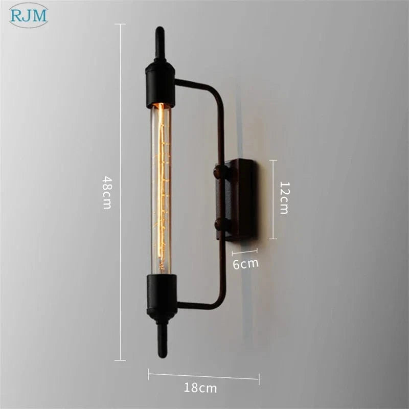 Applique Murale Tube Vapeur Vintage Noir | Marco Lucetti Noir